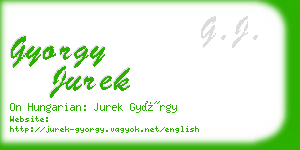 gyorgy jurek business card